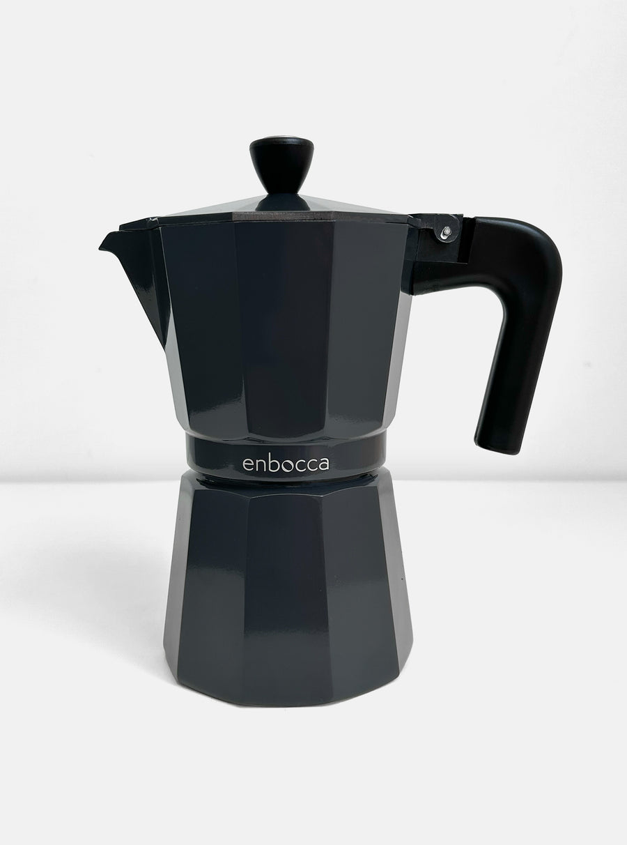Matteo Aluminium Caffettiera in Oyster Black