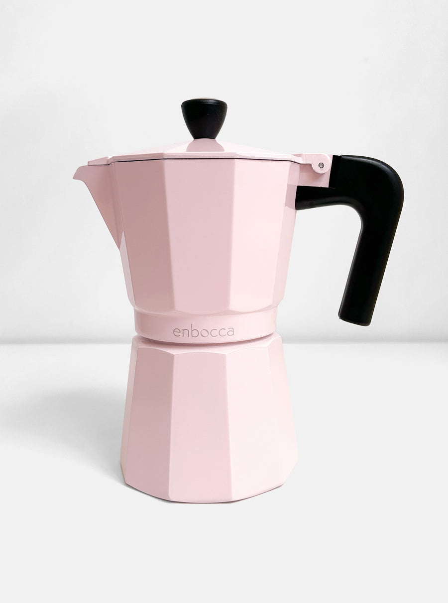Matteo Aluminium Caffettiera in Pink Salt