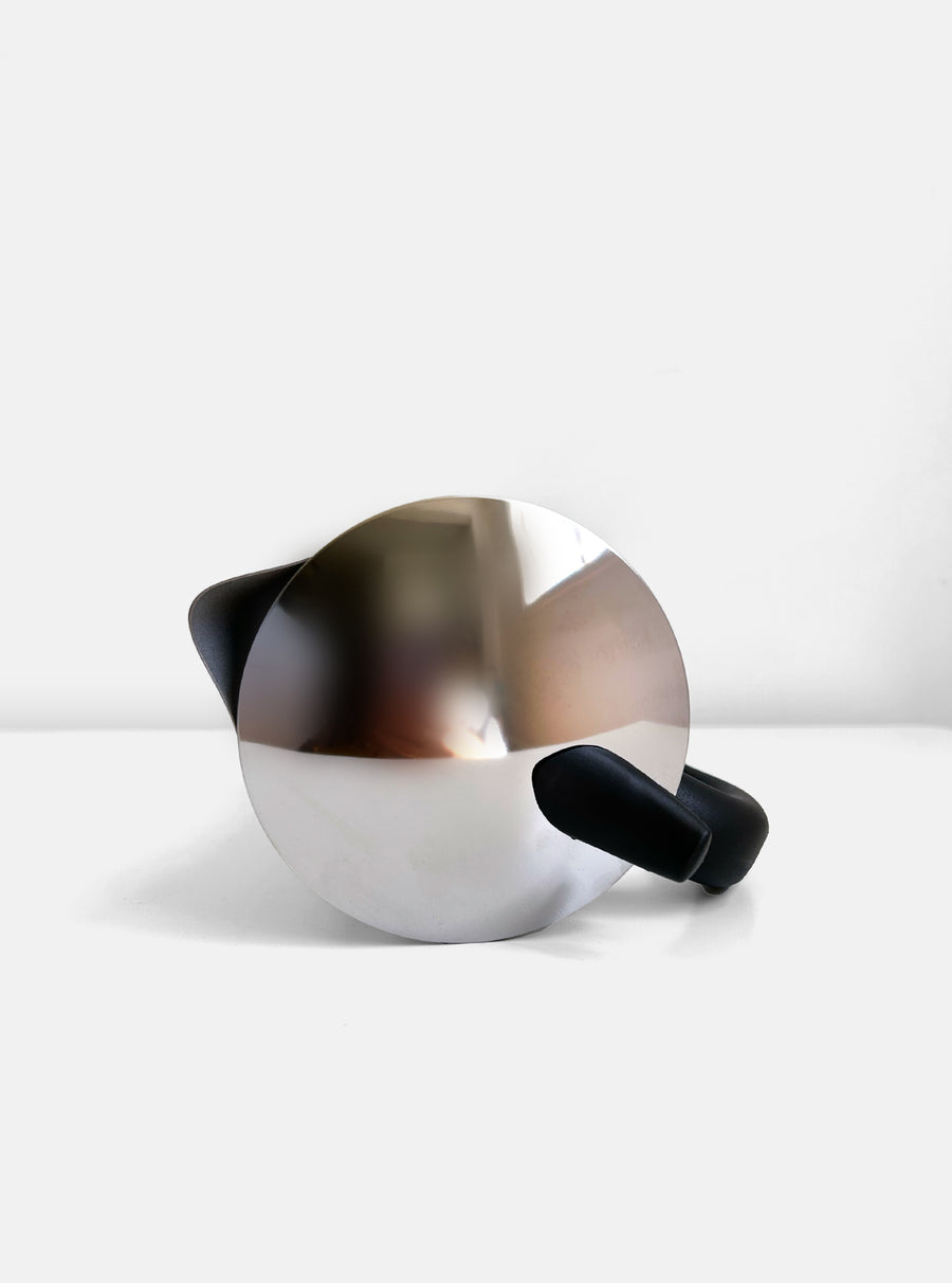 Leo Stainless Steel Caffettiera in Silver Lining