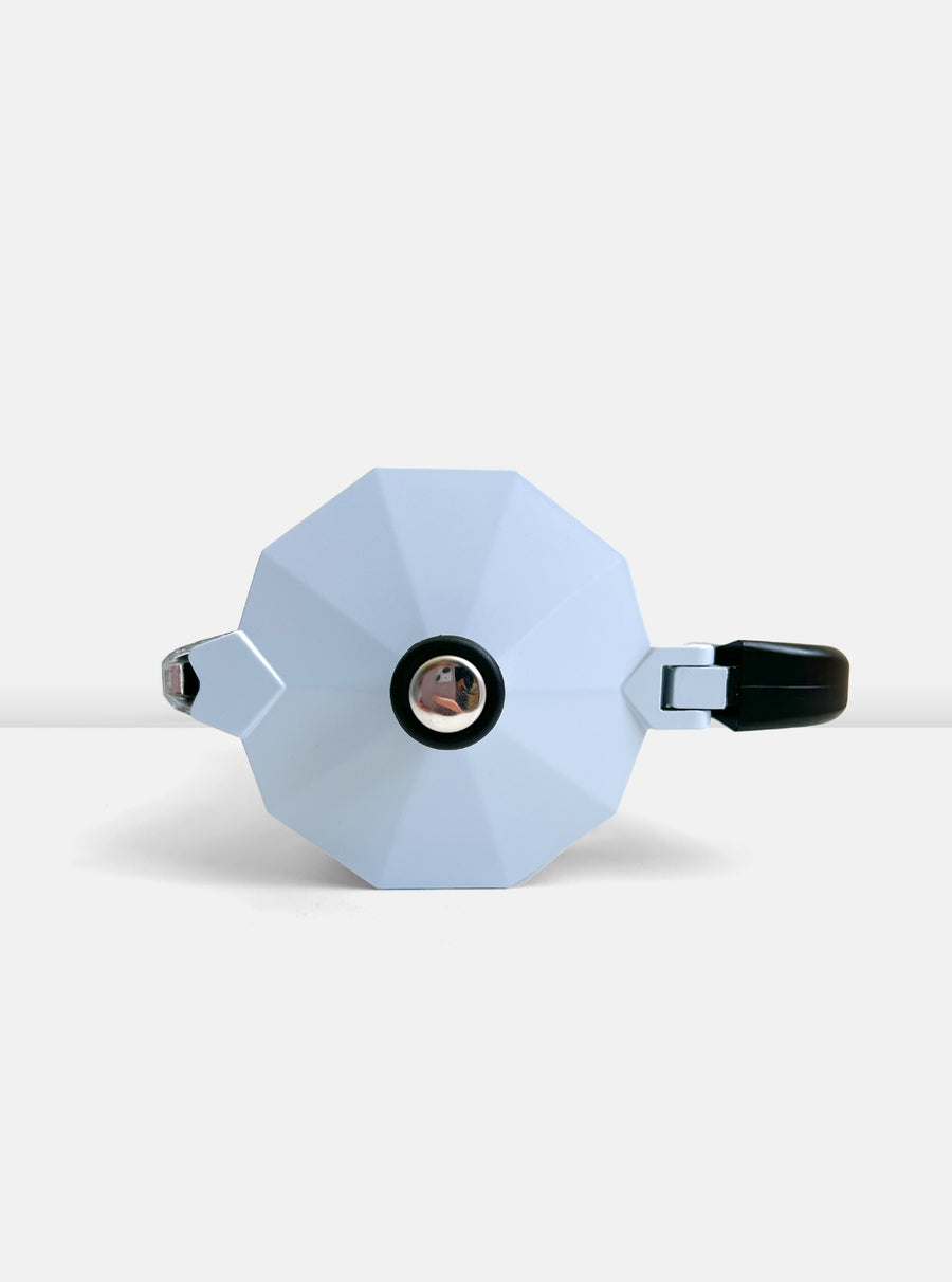Matteo Aluminium Caffettiera in Skywriter Blue