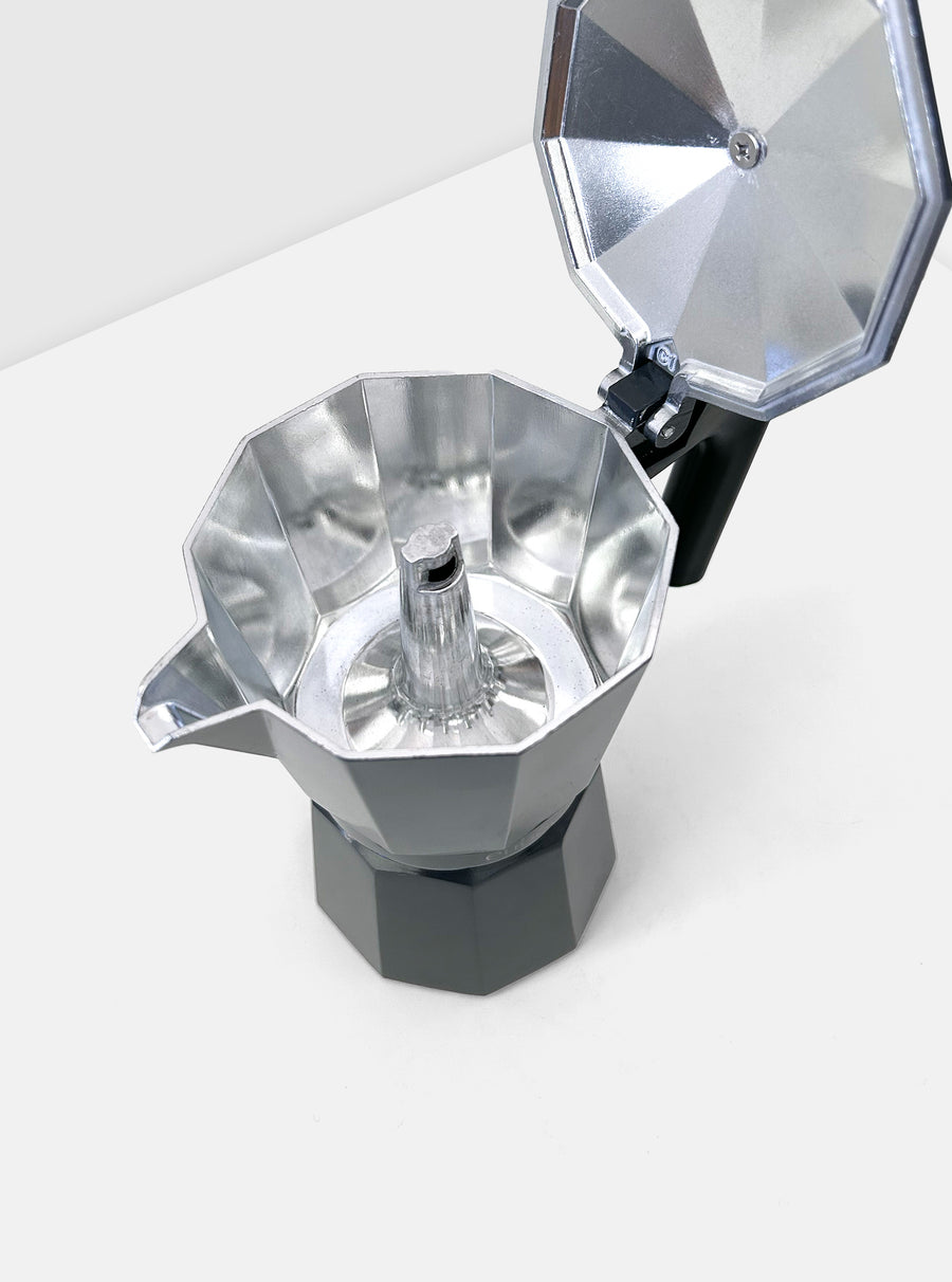 Matteo Aluminium Caffettiera in Oyster Black